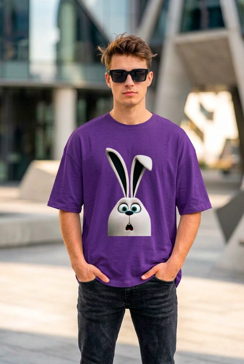 Purple Bunny Aesthetic Casual T-Shirt💜🐰
